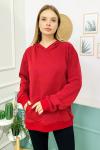 158092 Kapsonlu Cepli Oversize Sweatshirt